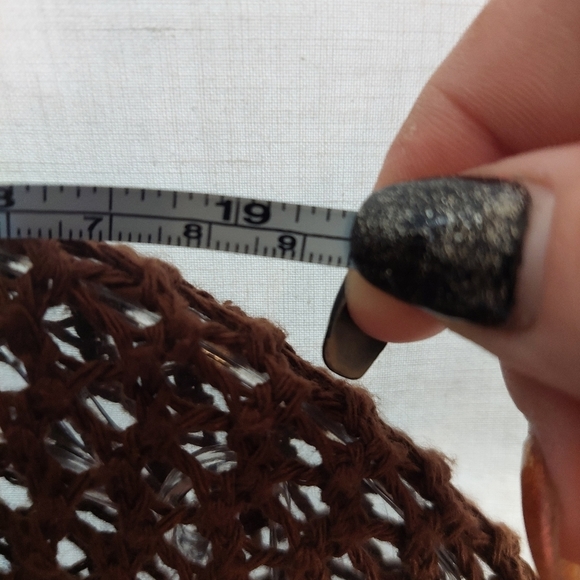 Brown Cable Knit Crop overpiece/ Cover-up - Picture 4 of 6